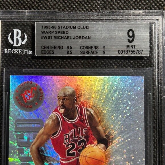 1995 Stadium Club Warp Speed Michael Jordan #WS1 – BGS 9 MINT – Bulls GOAT - Picture 2 of 3